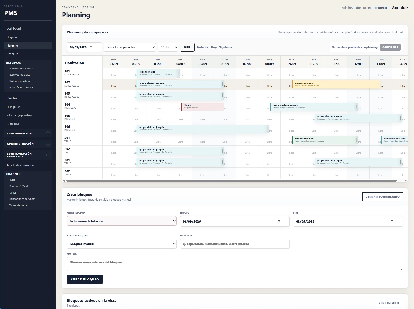 StayKernel Produktoberfläche